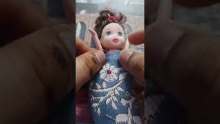 small doll dress making #shorts #viral #creativitywithaera #art #craft #dresses #trending