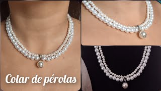 Colar de pérolas super elegante @acs27567@canaldaetienebrandao1118