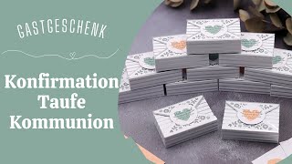 Einfaches Gastgeschenk basteln | Konfirmation, Taufe, Kommunion ...