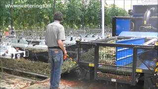 Mega Bio Chopper shredding interplanted tomato crop and leaves at Maroa Farms hydroponic greenhouse