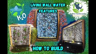 living wall water feature, gabion wall water feature build a water feature garden water feature