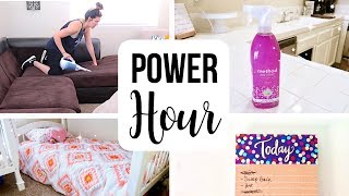 WHOLE HOUSE POWER HOUR // Clean With Me After The Weekend