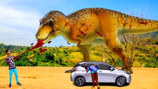 T-Rex Chase Part -1 || Jurassic world fan dainasaur movie || dainasaur in real life hd video