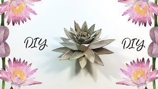 Lilia wodna z opakowań po jajkach 🌸Recykling wytłoczek po jajkach♻️ DIY🌸Jak zrobić?