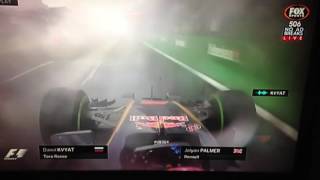 jolene palmer huge f1 crash in to kvyat Brazil GP 2016 f1