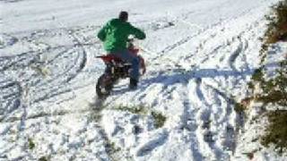 Pit Bike 125, In the Snow!!