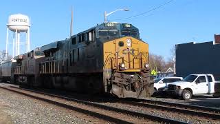 CSX/UP Combo and FLYING UP/CSX Combo - Fortville, IN 2/19/23