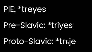 From PIE to Proto-Slavic numbers.