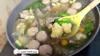 MASAK SAT SET || SOP TULANG AYAM & BAKSO