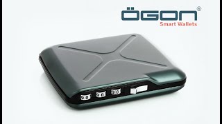 Бумажник OGON Mini Safe Alu с блокировкой, черный