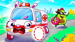 Ambulance Lost Wheel 😱🚑 Wheels On the Ambulance Song | YUM YUM - Funny Kids Songs