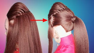 Easy ponytail hairstyle | outgoing hairstyle | high ponytail | trendy hairstyle | ponytail |