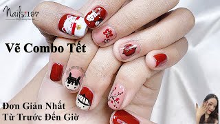 Vẽ Nails Combo Tết Siêu Nhanh, Đầy Đủ Tất Cả Về Tết