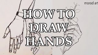 How to Draw a Hand (Tutorial) Drawing Sketches