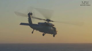 CH-53E and F-35B Helicopter Joint Exercise at USS Tripoli