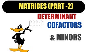 How to Find minor and cofactor of matrices| minor and cofactor of determinant | minor | Cofactor