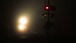 DENSE NIGHTTIME FOG w/ NS 258 in Wabash, IN