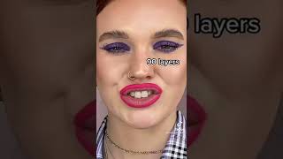 100 layers challenge #tiktok #makeup  (1)