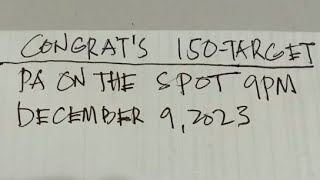 Bugha napod 150 CONGRAT'S ||DECEMBER 9 , 2023 Pa on the Spot 9pm Draw