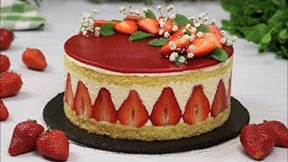 Торт «ФРЕЗЬЕ» — Fraisier, Мой любимый летний клубничный десерт!