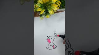 ||cute elephant with balloons||#painting #viral #trending #elephant #artwork #artwork