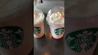 Pistachio Chocolate & Strawberry Pie Frappuccino #mukbang #asmr