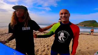 AULÃO na ESCOLINHA DE BODYBOARD da PRAIA DO RECREIO   Vlog Day