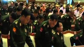 Burma reform party protests oath.mp4