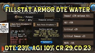 Fillstat Armor DTE Water 23% SR 96%| DTE 23%, AGI 10% Cr 29 CD 23 #toramonline #toramonlineindonesia