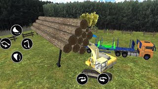 Log Transporter Truck Driving Lev4-Lev5 | Truk Muatan Kayu | Android gameplay