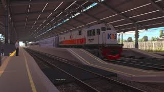 KA JOGLOSEMARKERTO TIBA DI STASIUN KEBUMEN | TRAINZ SIMULATOR INDONESIA