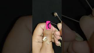 Easy sefty pin Naildesign 💅#viralvideo#trending#nails#youtubeshorts#nailtutorial#shorts