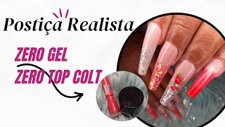 Postiça Realista  Encapsulada 0 Gel 0 Top colt.  Somente esmalte comum