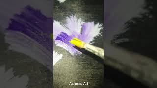 Stroke Painting Purple Flowers 💜 Tutorial. Video #147 #drawing #art