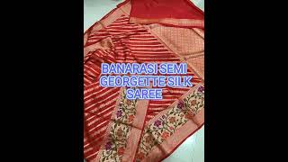 BANARASI SEMI GEORGETTE SILK SAREE/LIGHTWEIGHT/BUDGET FRIENDLY/WEDDING GIFTS#myngels #shortvideo