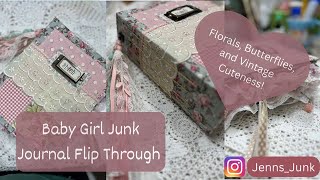 Baby girl junk journal flip through