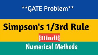 Problem based on Simpson's 1/3rd Problem | Concepts of Simpson's 1/3rd