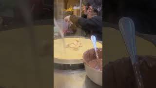 New York City Street food Crepe making with Strawberry, Banana and chocolate #whattoeat