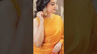 Amazing yellow colour saree with macthing blouse designs 💗 online saree 💗 #shorts #viral