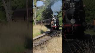 Fenchurch and 1054 approach Oxenhope Railway Station