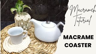 DIY MACRAME Round Coaster using larks headknot| Easy Macrame Round Coaster | Macrame Coaster