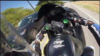 3rd gear clutch up wheelie🔥 Pure Sound💥#zx6r #c8