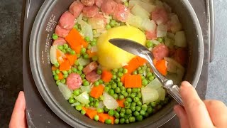 How to cook Vegetable with rice together in #ricecooker?