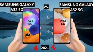 Samsung Galaxy A32 (5G) vs. Samsung Galaxy A52 (5G) - 2021 release - Simple Comparison