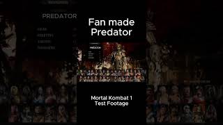 the Predator in mk1 test animation