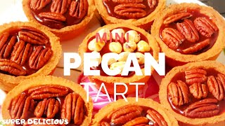 Mini pecan caramel tart super delicious  | تارت الكراميل و جوز البيكان طعم غرااااام وطريقة سهلة جدا