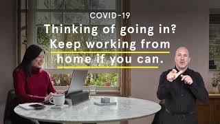 Spring 2021 - Work from home if you can - BSL