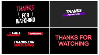 Thanks for watching outro no copyright | YouTube outro templates | thanks for watching