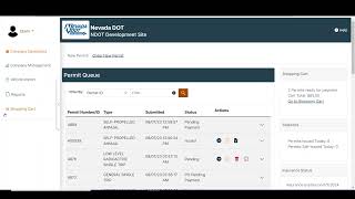 Nevada DOT Overdimensional Permitting System Navigating the Company Dashboard