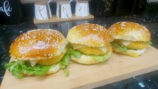 خبز الهامبركر Pain hamburger بطريقة سهلة وسريعة والنتيجة رائعة